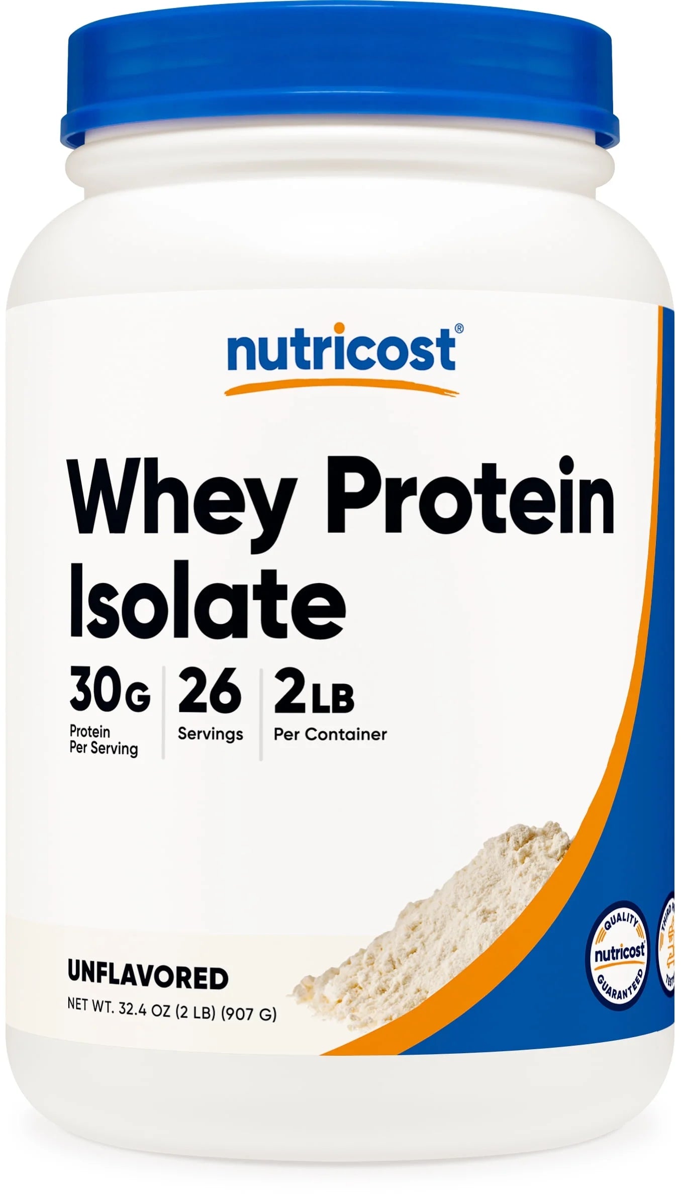 Whey Protein Isolate Powder (Unflavored) 2LBS - Non-Gmo & Gluten Free