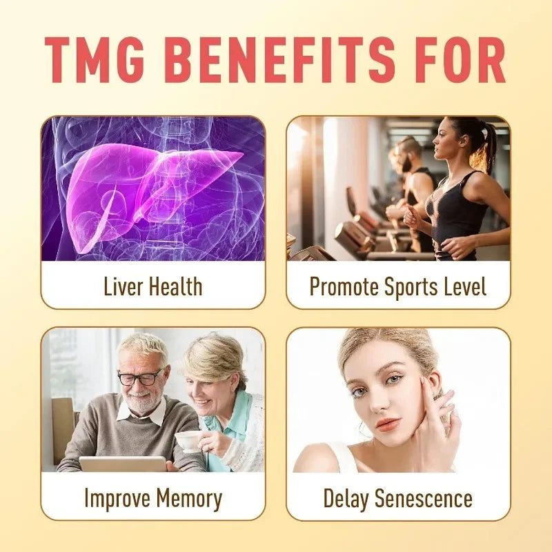 Tmg Trimethylglycine Soft Candy Supplement, Energy, Methylation and Immune Support, Liver Health, Gluten Free, 60 Capsules