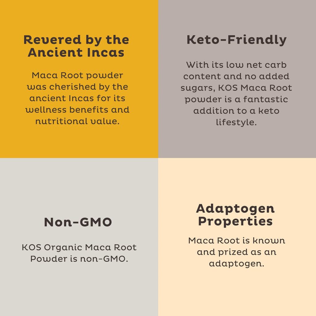 Organic Maca Root Powder - Vegan Superfood Booster, Gluten Free, Non GMO - 3.2 Oz, 20 Servings