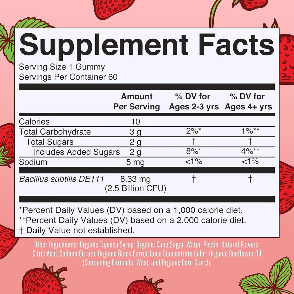 Kids Probiotic Gummies, Strawberry Flavor, 60 Count