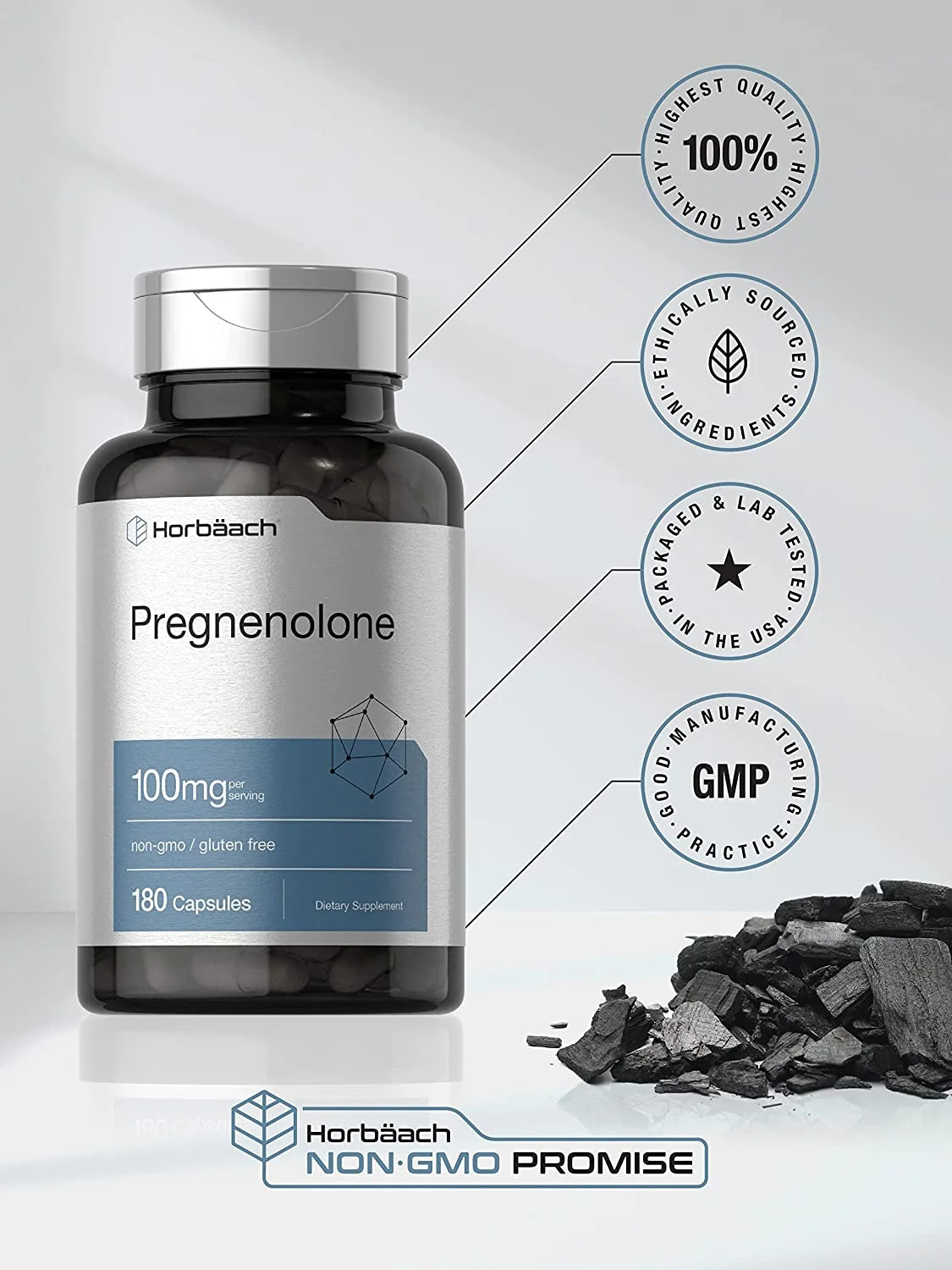 Pregnenolone 100 Mg | 180 Capsules | by