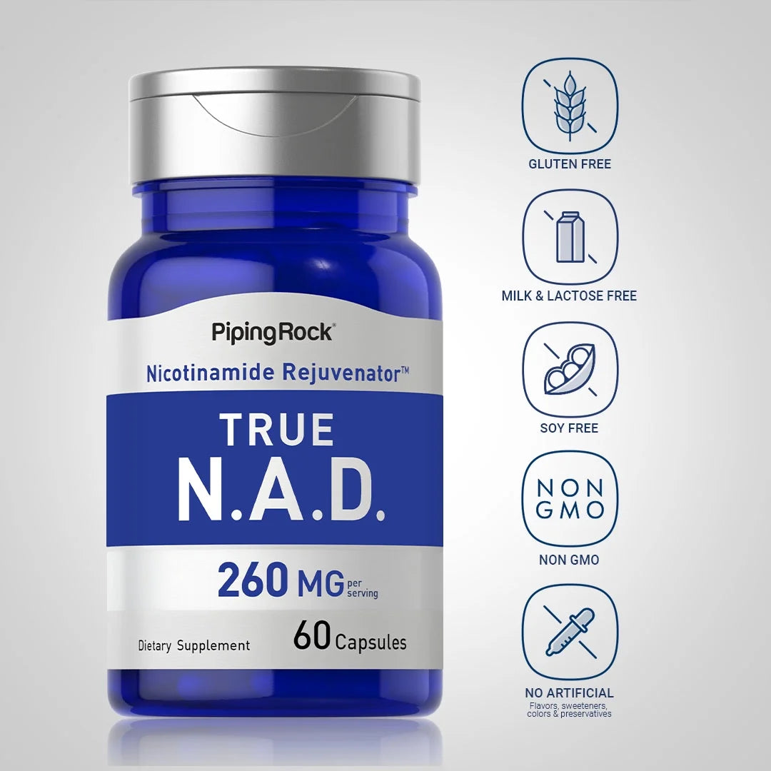 NAD Supplement | Nicotinamide Adenine Dinucleotide 260Mg | 60 Quick Release Capsules | by