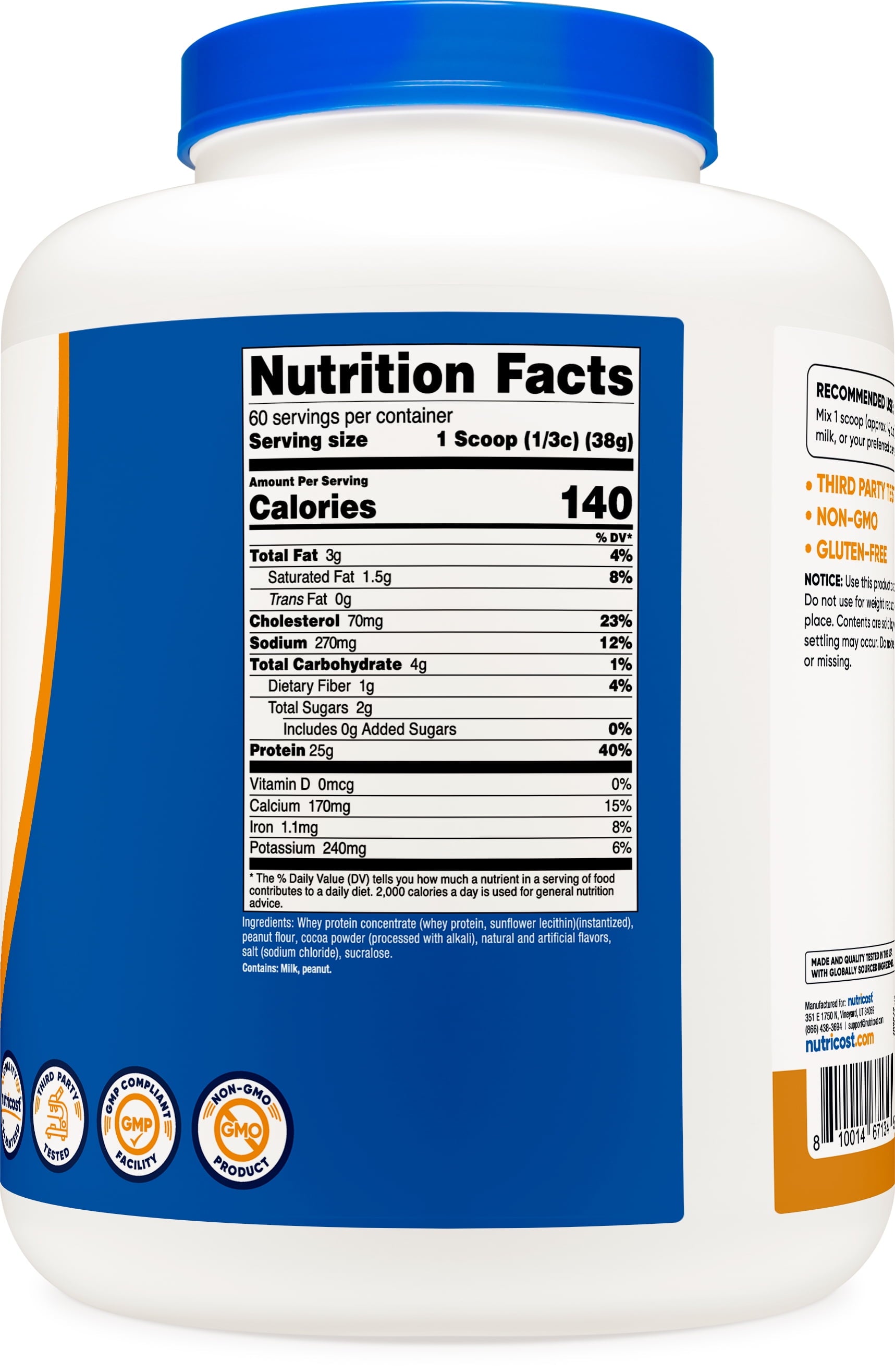 Whey Protein Concentrate Powder (Chocolate Peanut Butter) 5LBS