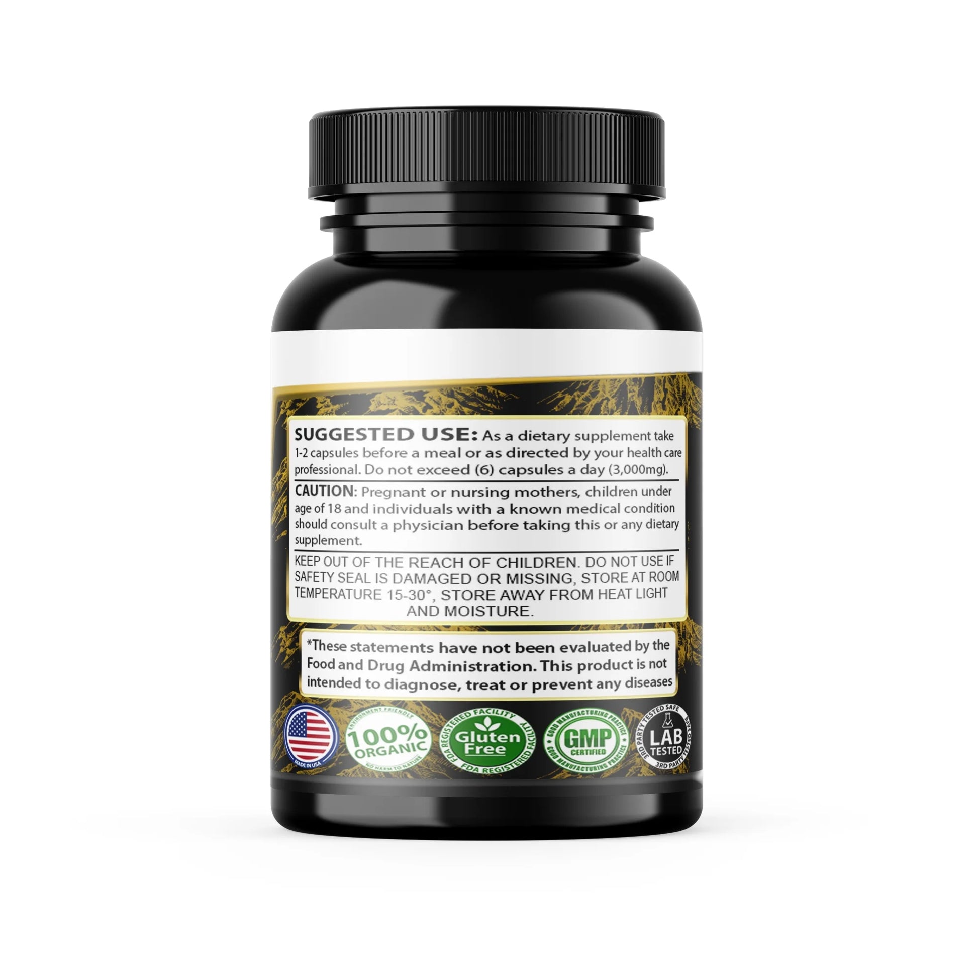 Shilajit Pure Himalayan Capsules (Fulvic Acid Supplement) 1,000Mg of Organic Shilajit Extract per Serving, 120 Count (85+ Trace Minerals, No Fillers, No Binders)