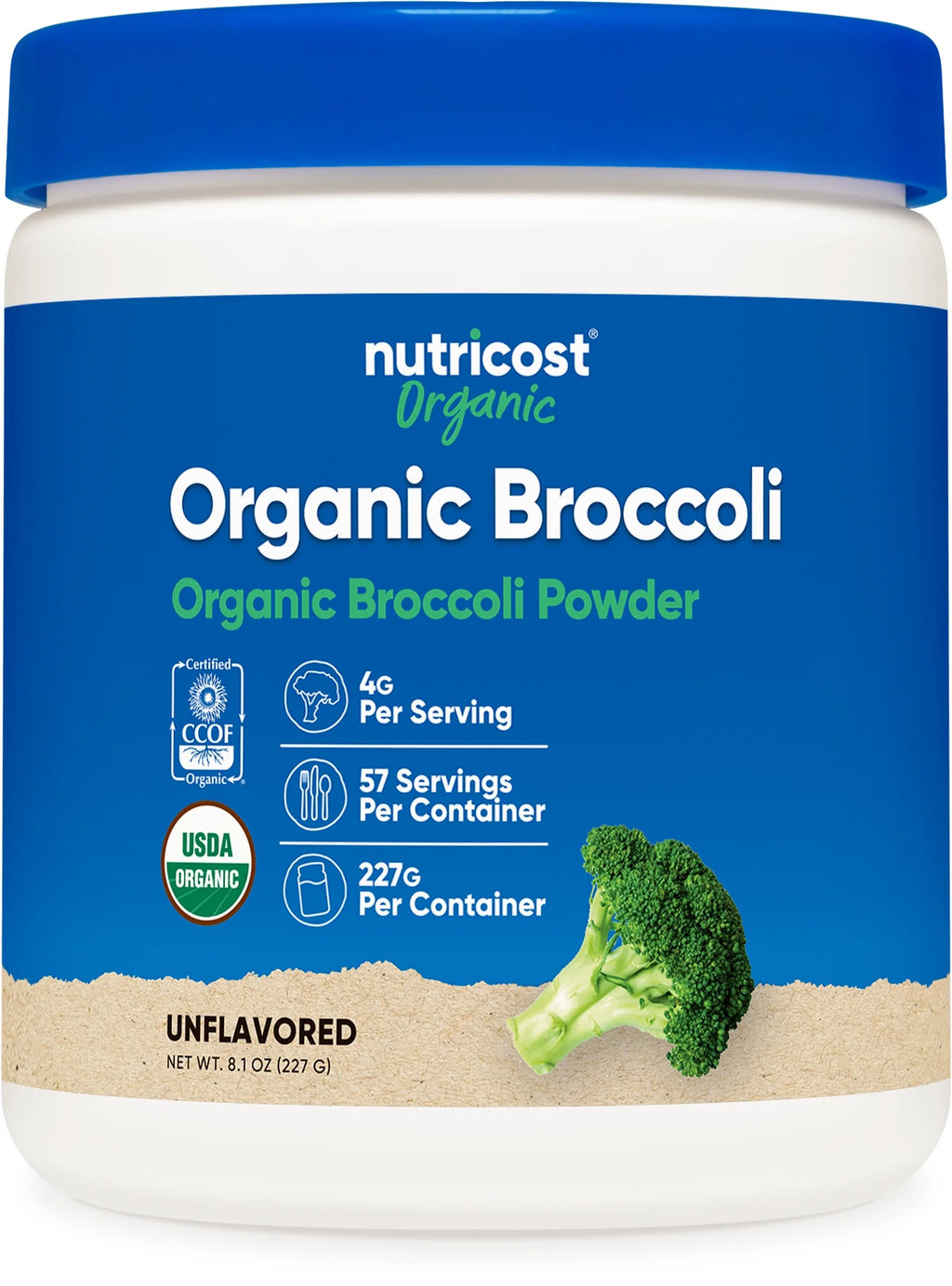 Organic Broccoli Powder (8.1 Oz) - USDA Certified Organic, Non-Gmo, Gluten Free Supplement