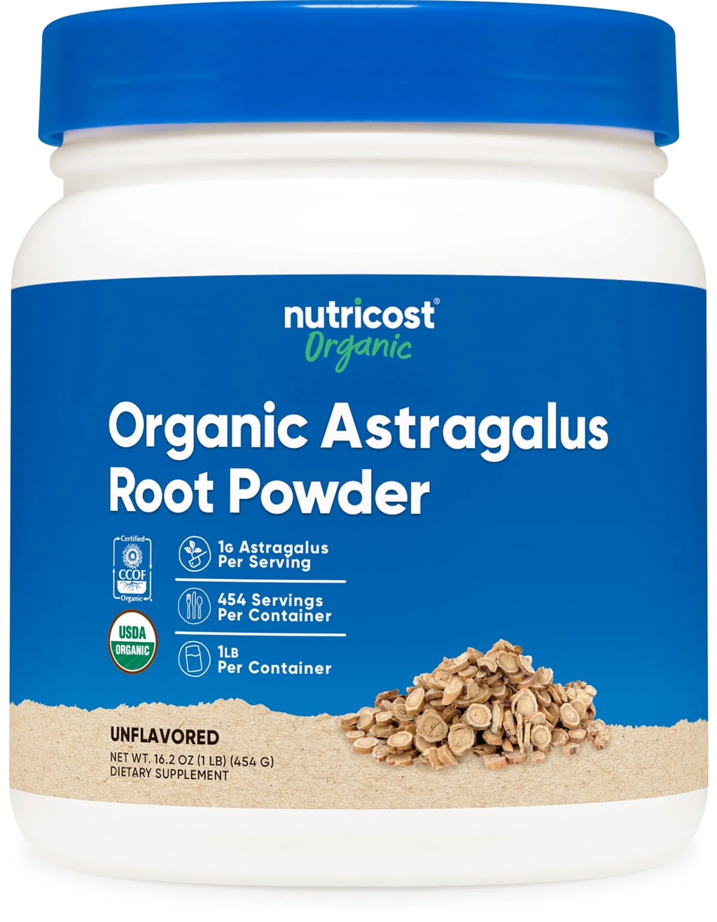 Organic Astragalus Root Powder 1LB - Gluten Free, Non-Gmo, Vegetarian Supplement