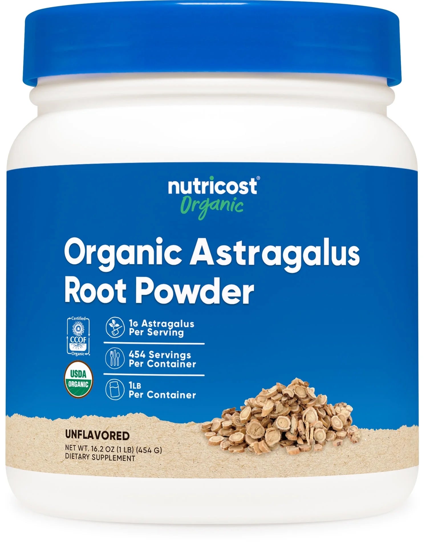 Organic Astragalus Root Powder 1LB - Gluten Free, Non-Gmo, Vegetarian Supplement
