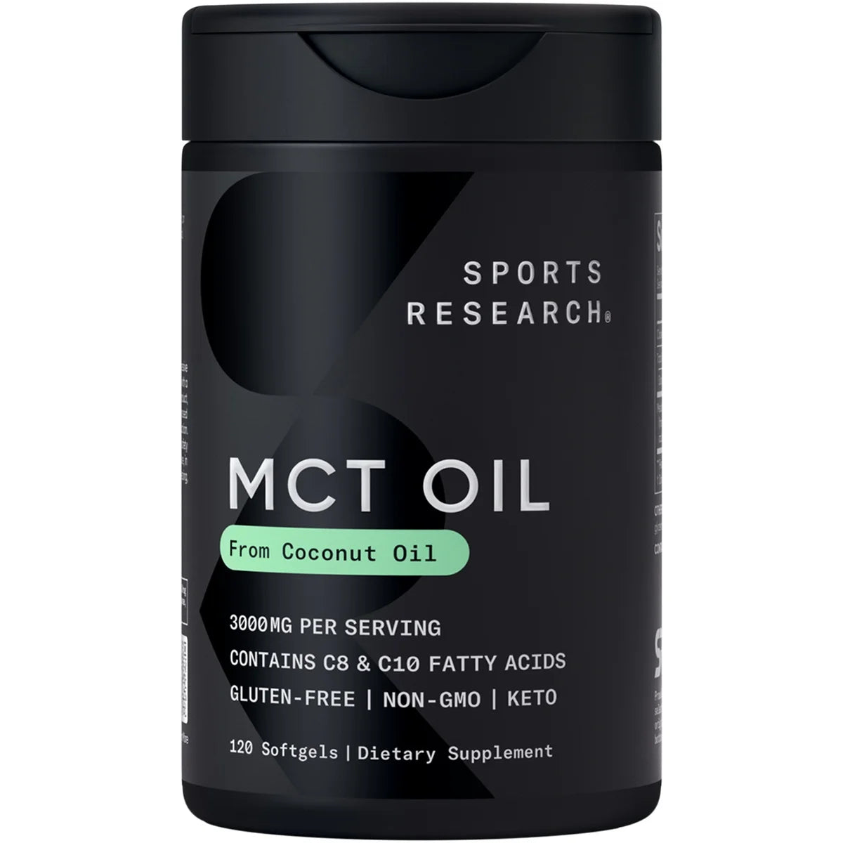® SR Keto MCT Oil - Fuel for Brain & Body - from Non-Gmo Coconuts (120 Softgels)
