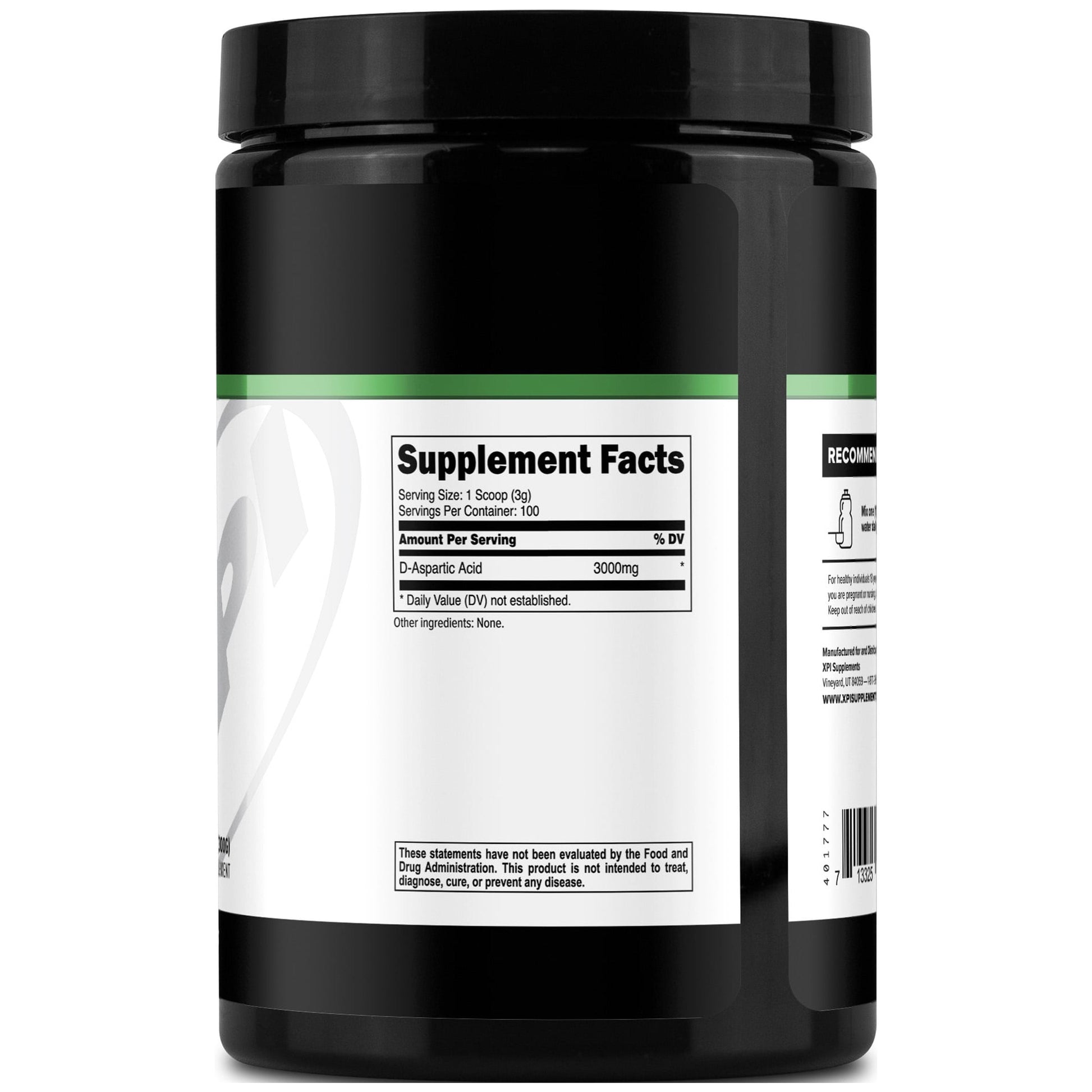 Supplement D-Aspartic Acid Powder 300 Grams, 100 Servings