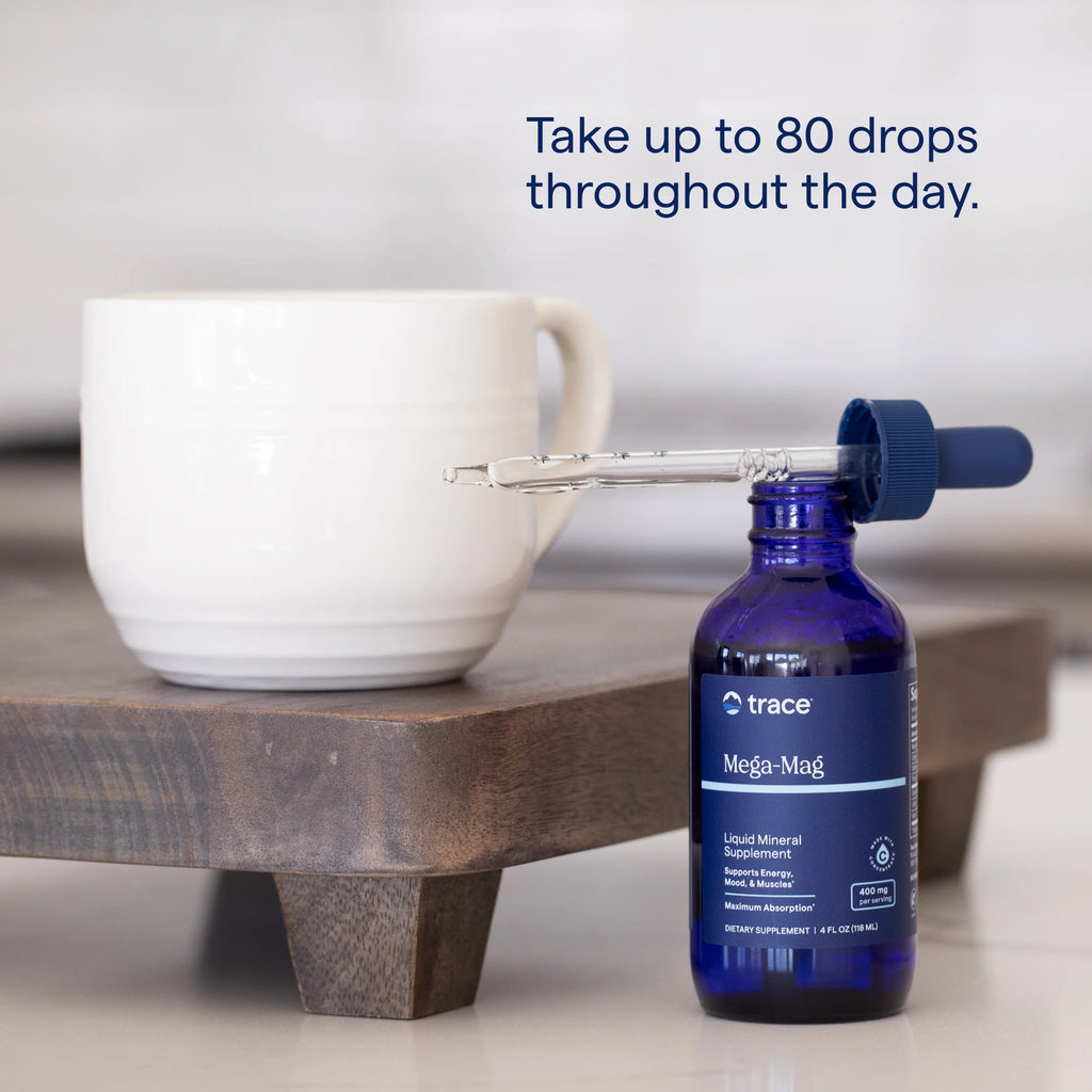 | Mega-Mag 400 Mg Liquid Magnesium Chloride | Supports Normal Muscle Functions | 90 Servings, 4 Fl Oz