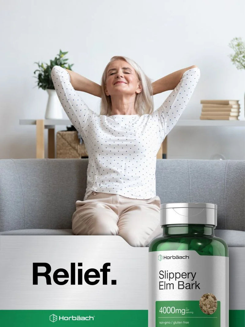 Slippery Elm Bark Extract | 4000Mg | 200 Capsules for Men and Women | by
