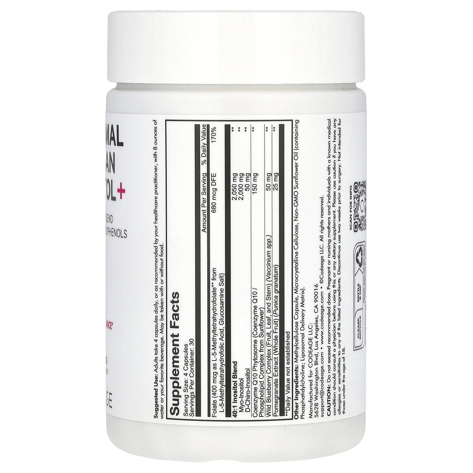 Liposomal Ovarian Inositol+, 120 Capsules