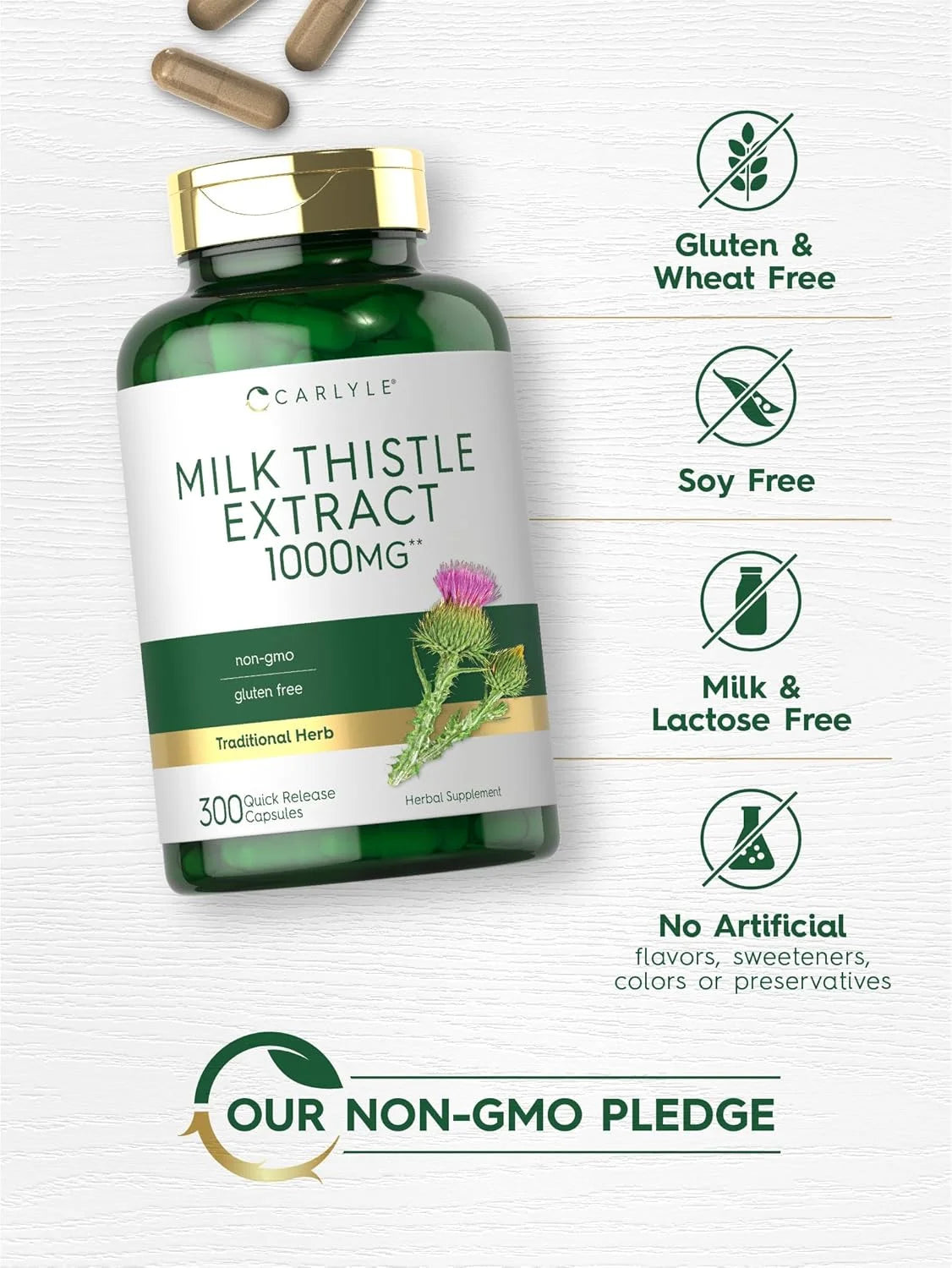 Milk Thistle 1000Mg Extract | 300 Capsules for Men and Women | by