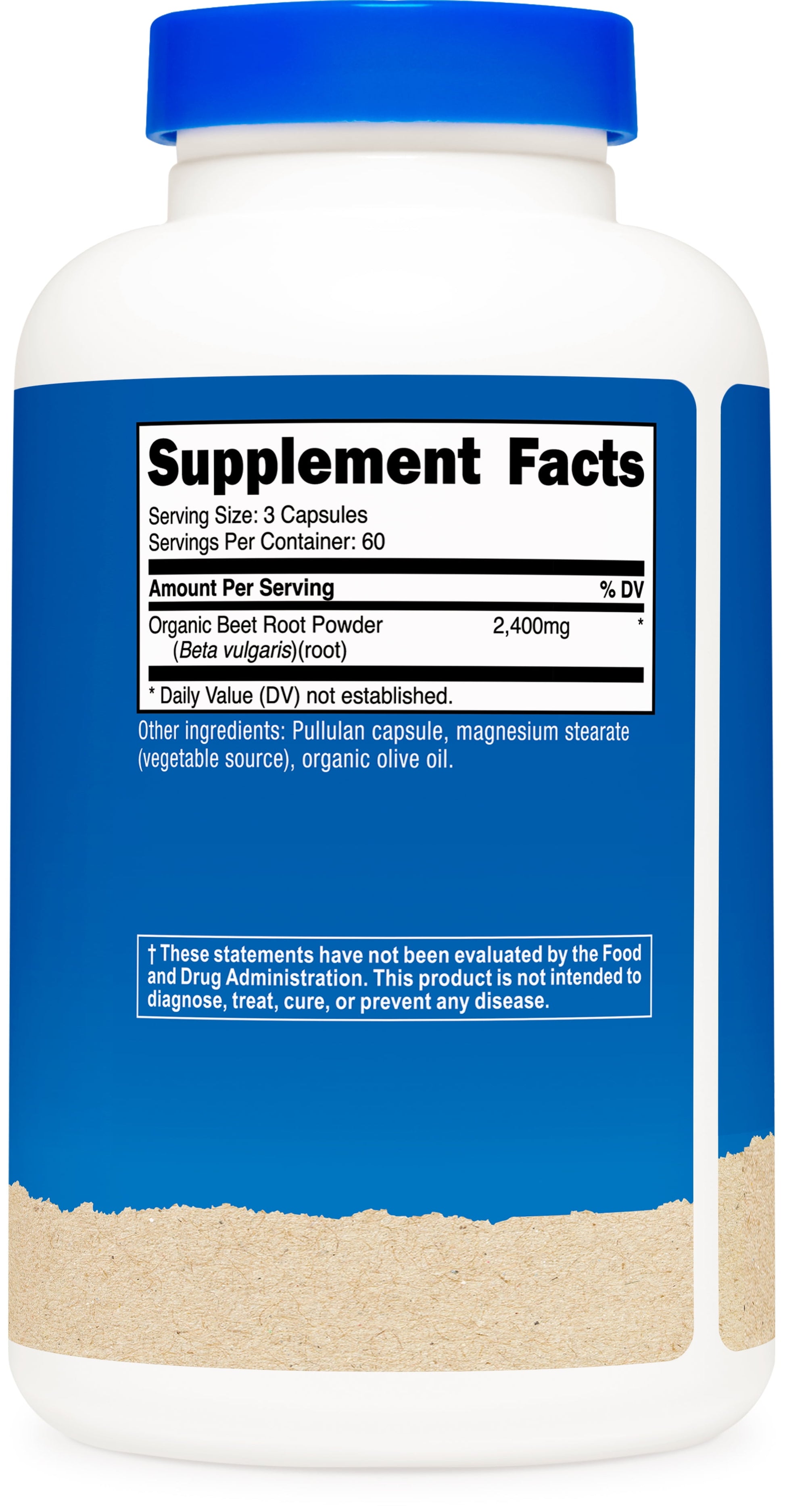 Beet Root 2400Mg, 180 Capsules - Supplement Made with Organic Beet Root, 60 Servings