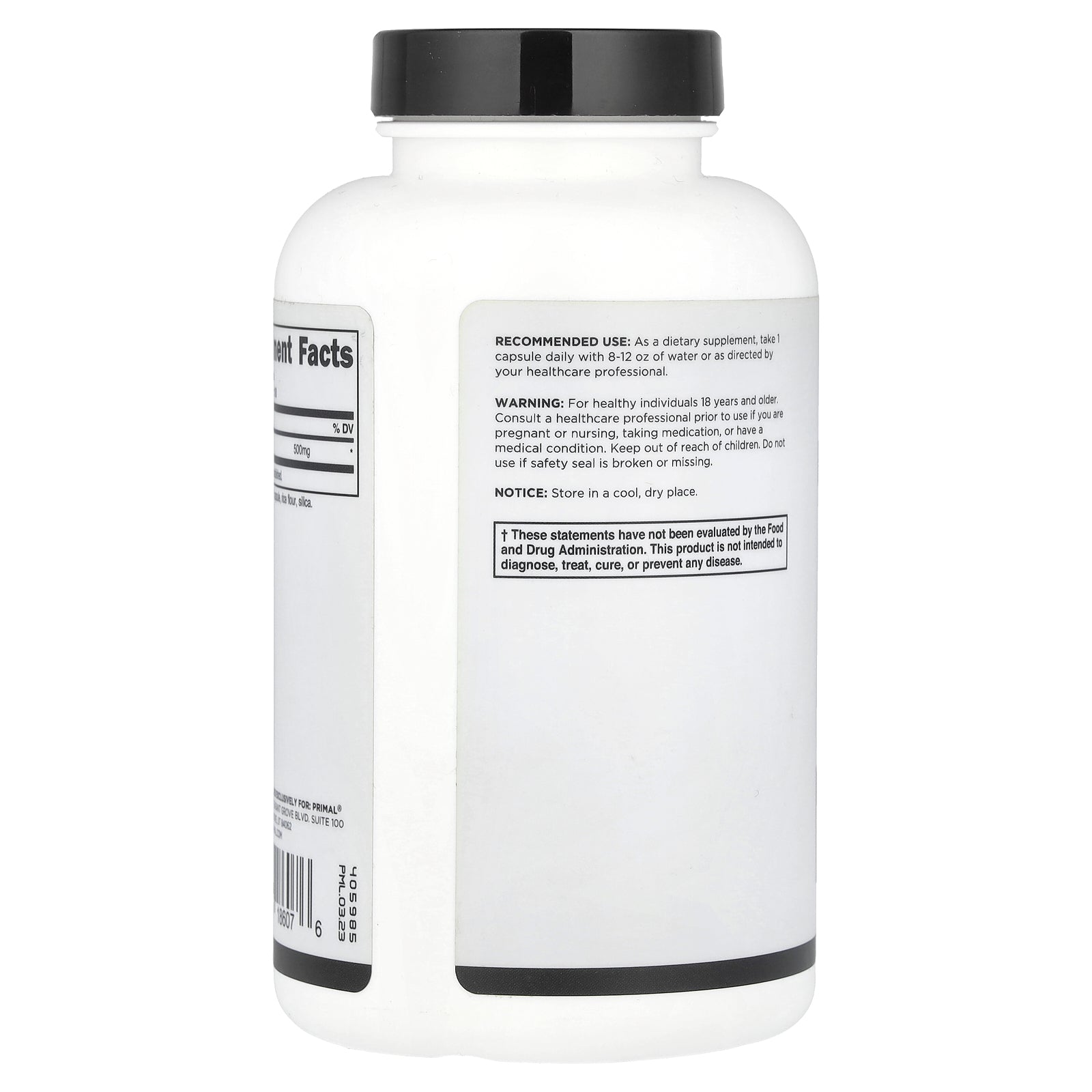 L-Tyrosine, 500 Mg , 180 Capsules