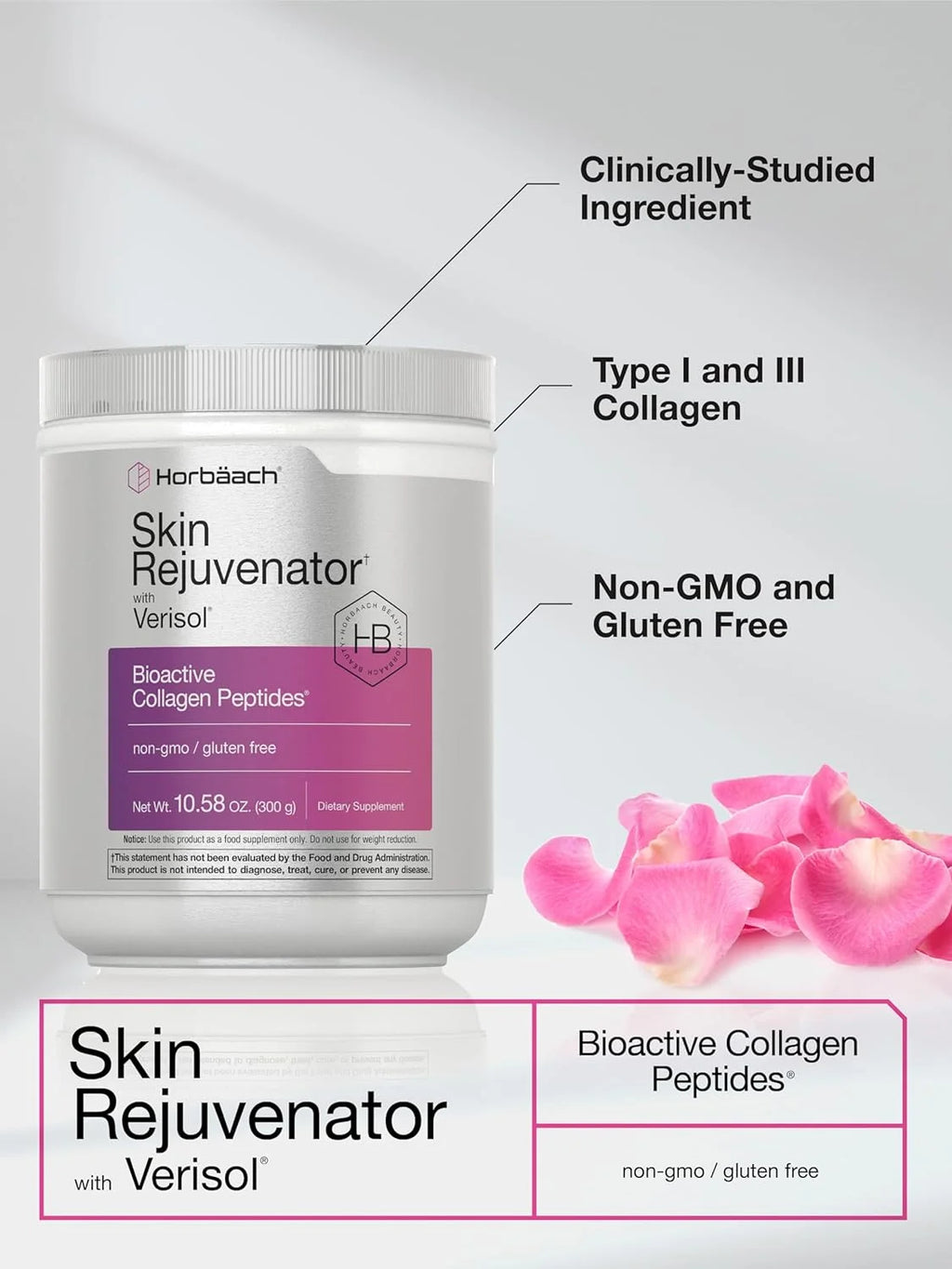 Skin Rejuvenator Powder 10.58 Oz | Bioactive Collagen Peptide | by