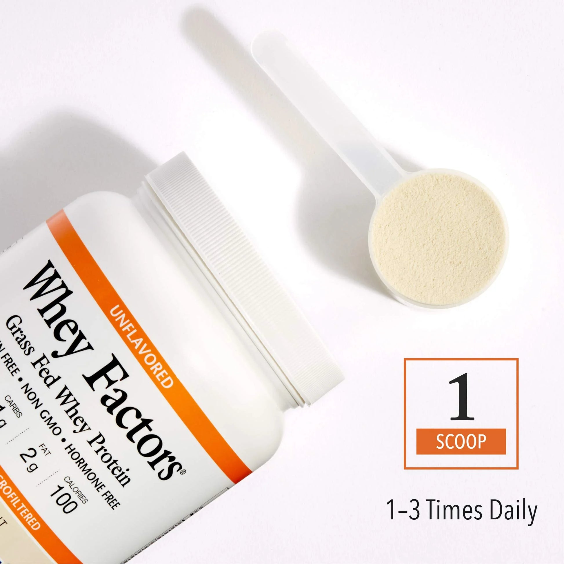 Whey Factors, Grass Fed Whey Protein Concentrate, Aids Muscle Development and Immune Health, Unflavored, 12 Oz