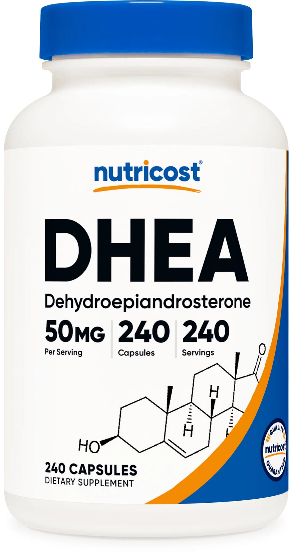 DHEA 50Mg, 240 Capsules - Gluten Free, Soy Free, Non-Gmo, Supplement