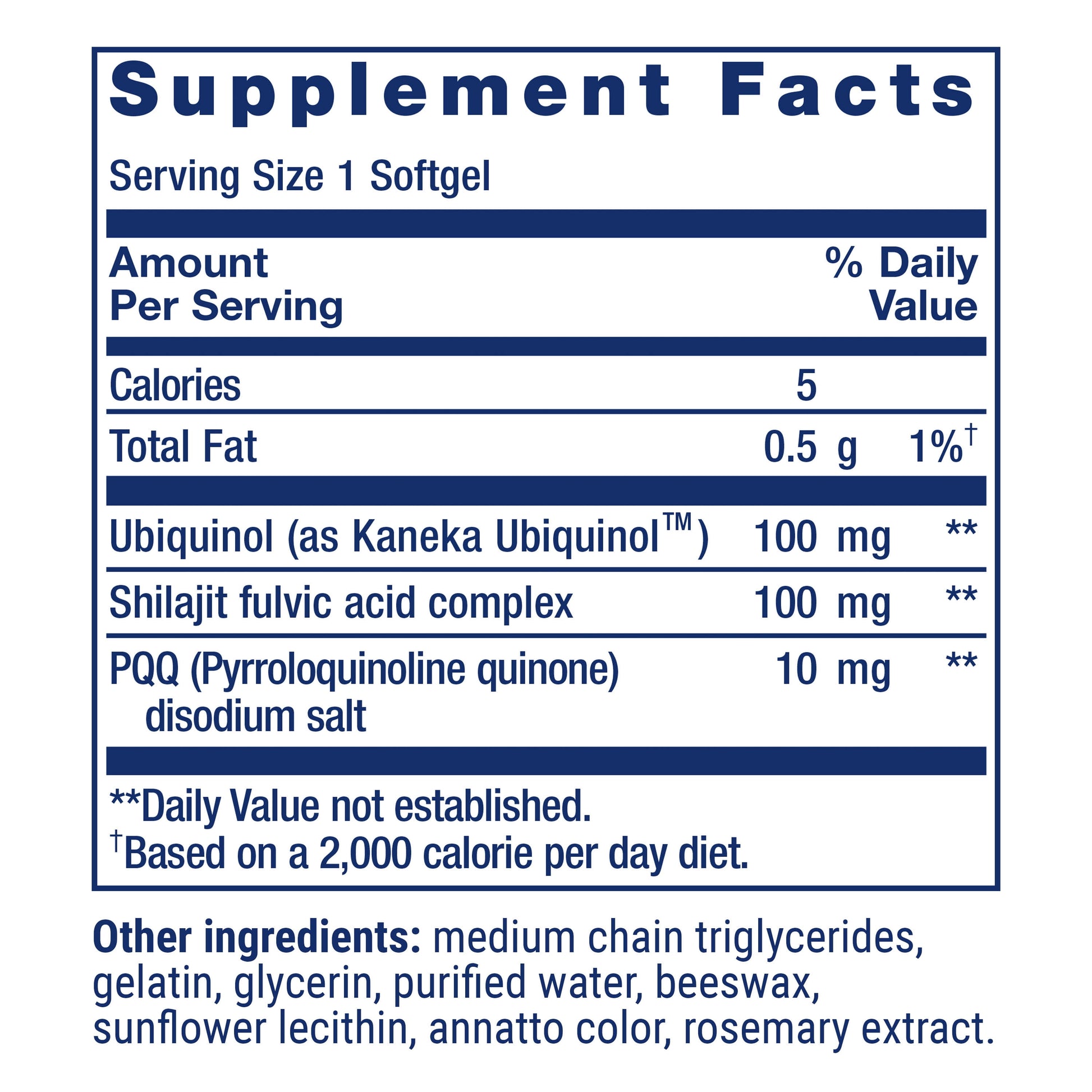 Super Ubiquinol Coq10 with PQQ, Coenzyme Q10, Pyrroloquinoline Quinone, Heart Health Supplement, Maximum Absorption, 100 Mg, Non-Gmo, Gluten-Free, 30 Softgels