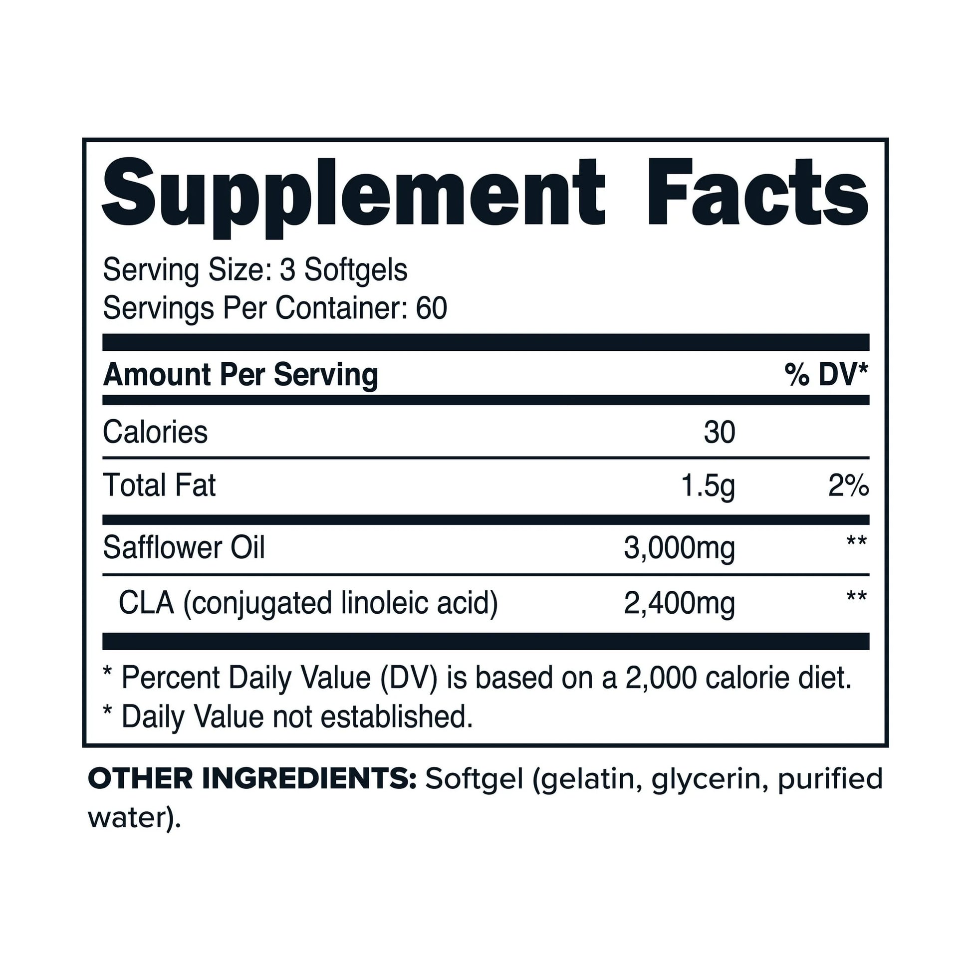 Max CLA Supplement 2400 Mg per Serving, 180 Softgels, 60 Servings