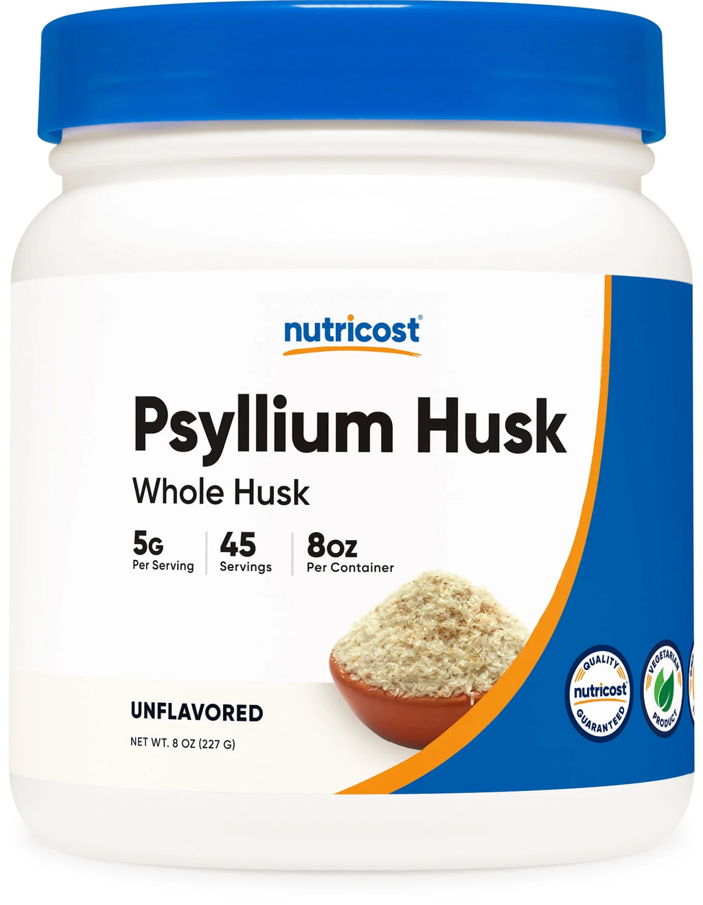 Psyllium Whole Husk Powder (8Oz) - Gluten Free & Non-Gmo Supplement
