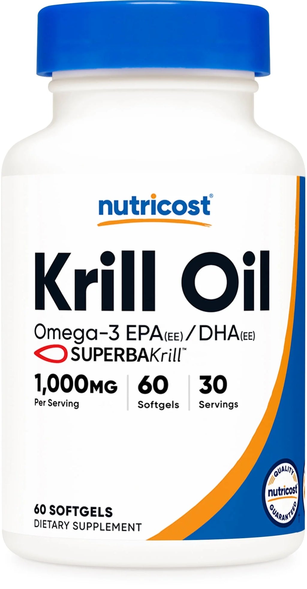 Krill Oil 1000Mg, 60 Softgels - Omega-3 EPA-DHA Krill Oil Supplement, with Superbakrill