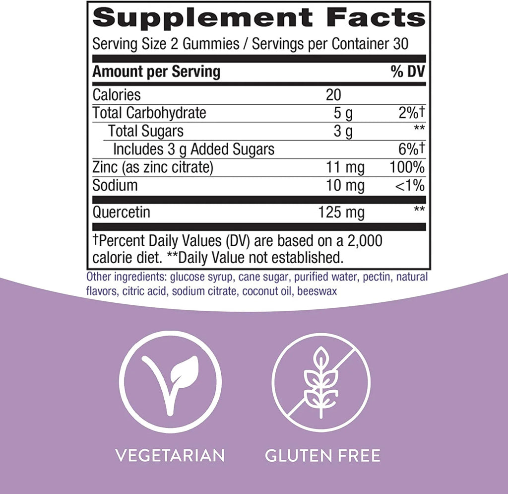 Quercetin Gummies with Zinc