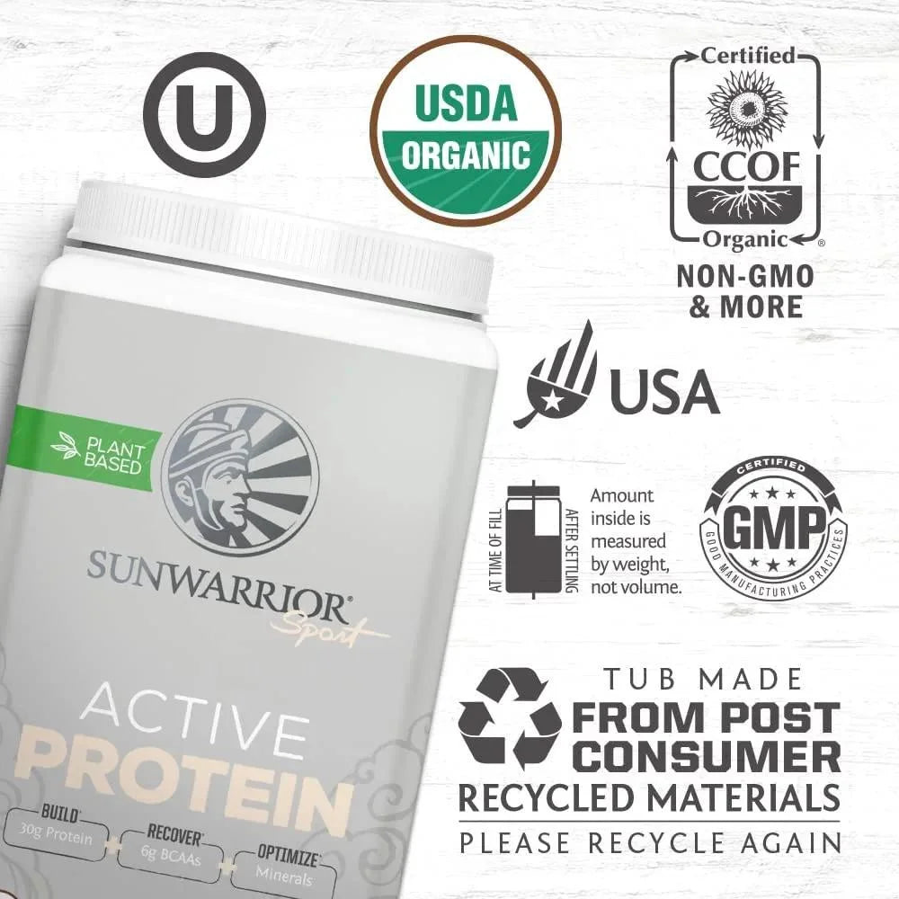 Sport Organic Active Protein Chocolate Vegan Protein Powder 20 Servings