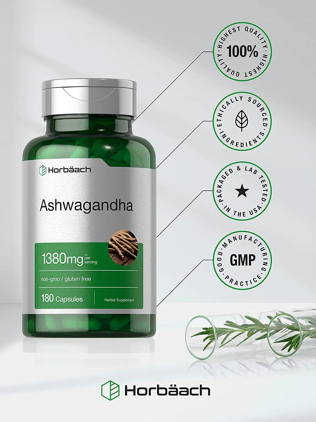Ashwagandha Capsules 1380Mg | 180 Count | Root Extract | Supplement for Men and Women | by