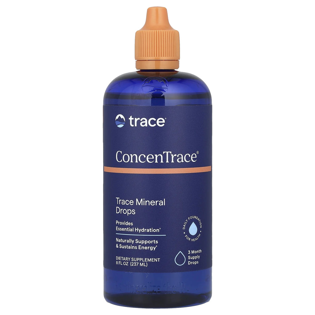 Concentrace Drops | Full Spectrum Minerals | Ionic Liquid Magnesium, Chloride, Potassium | Low Sodium | Energy, Electrolytes, Hydration | 96 Day Supply, 8 Fl Oz (Pack of 1)