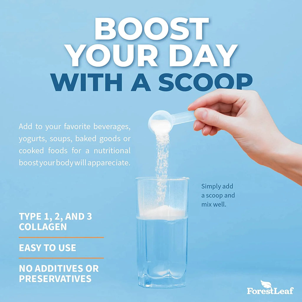 Hydrolyzed Collagen Peptides Powder Unflavored Protein Powder, 2Lb