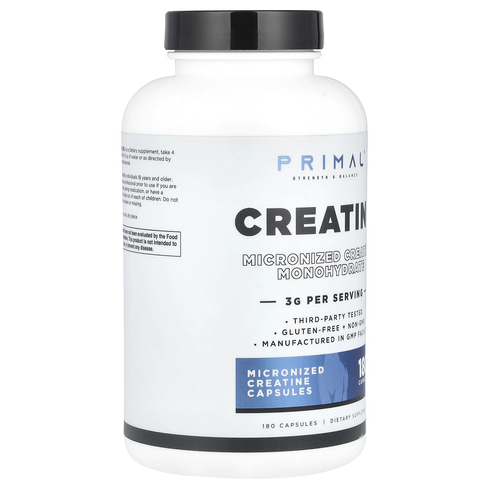 Creatine, 180 Capsules (0.75 G per Capsule)