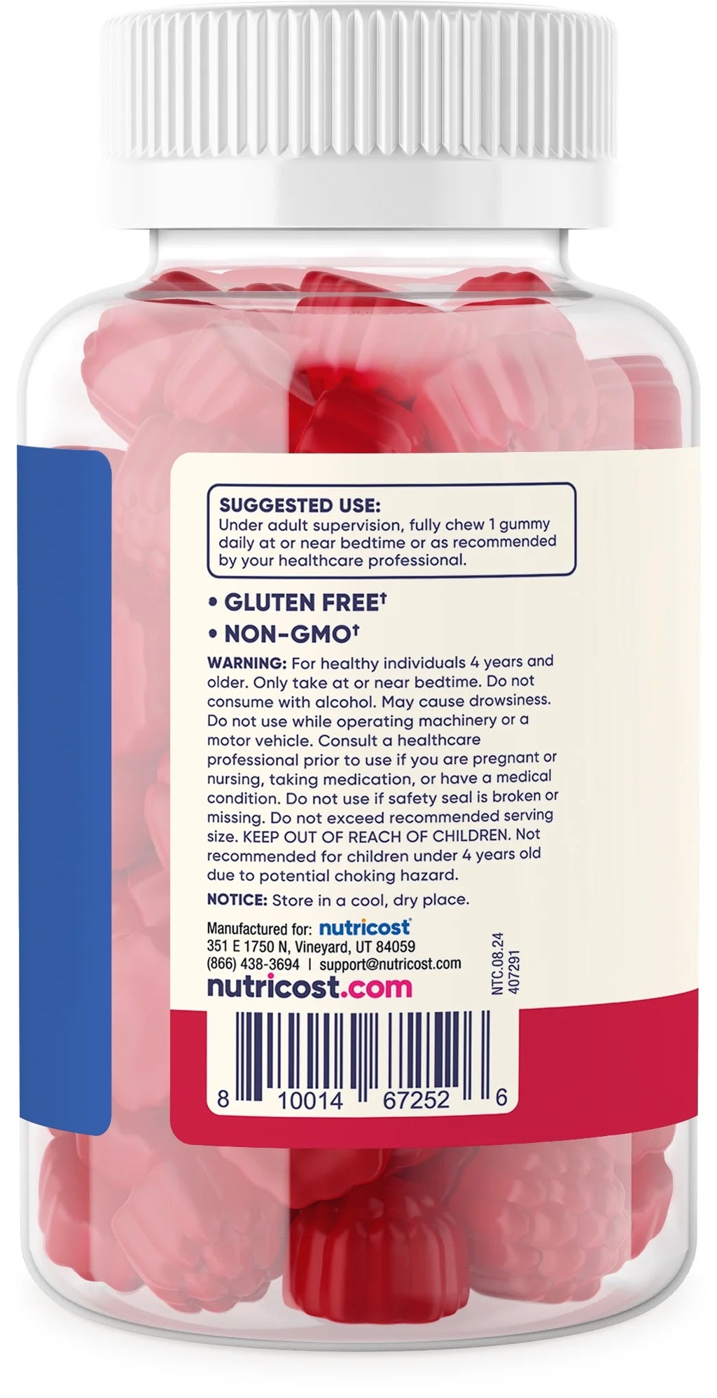 Kids Melatonin Gummies 1Mg, 120 Strawberry Gummies