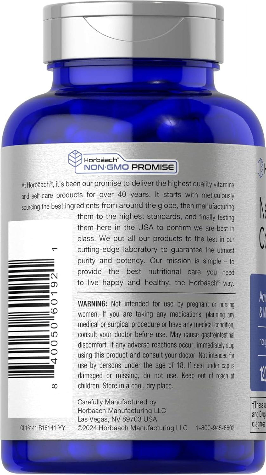 Brain Support Supplement | 120 Capsules | Vegetarian Formula for Men and Women | by