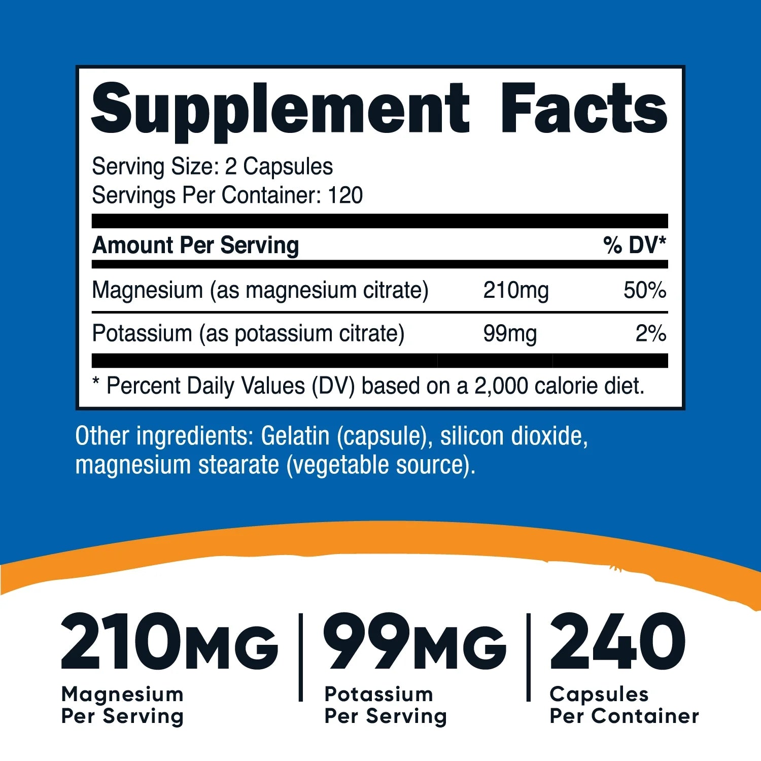 Potassium (99 Mg) Magnesium (210 Mg) Citrates, 240 Capsules - Supplement