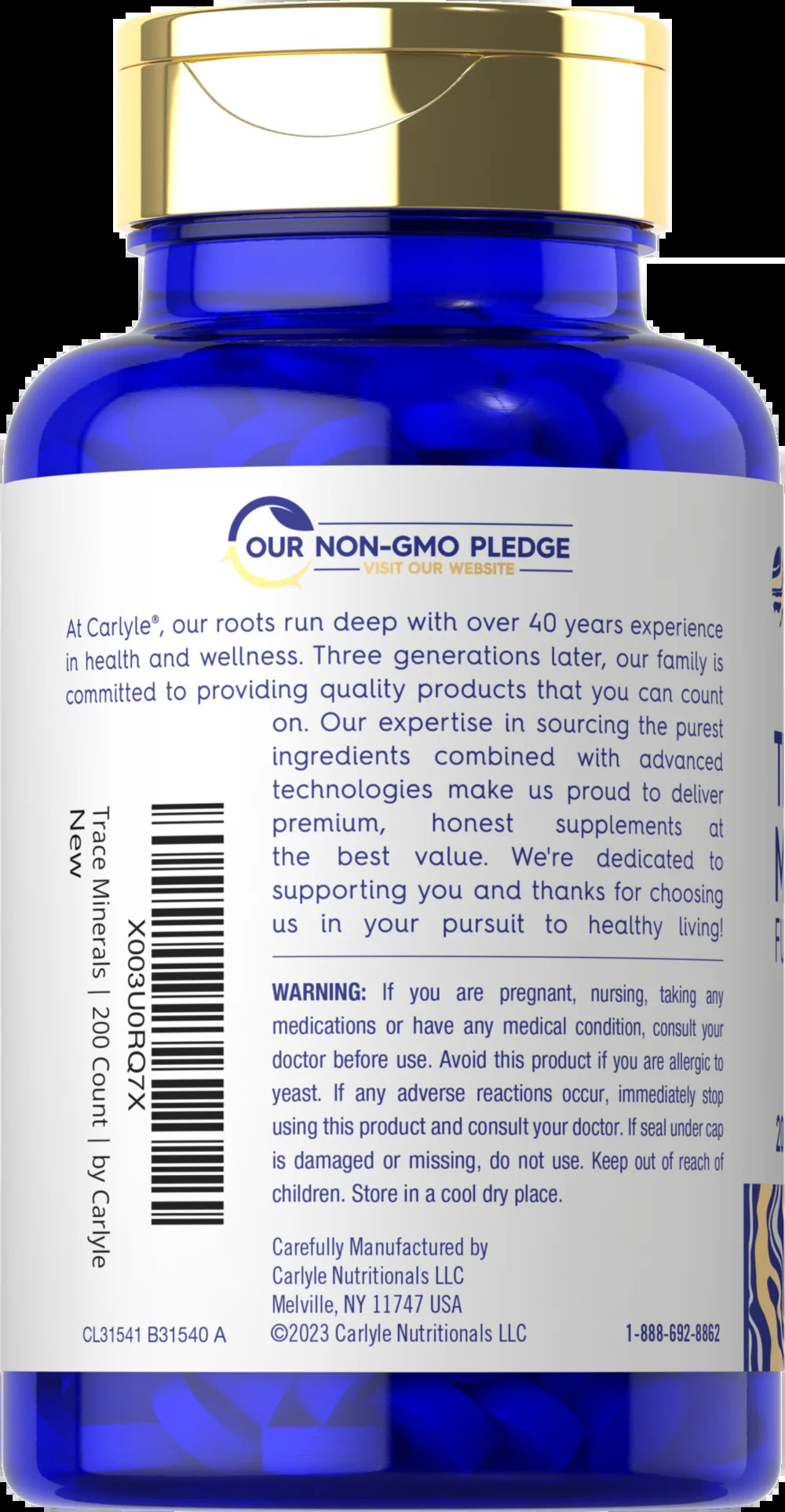 Trace Minerals Supplement | 200 Tablets | Non-Gmo & Gluten Free Complex | by Vital Trace