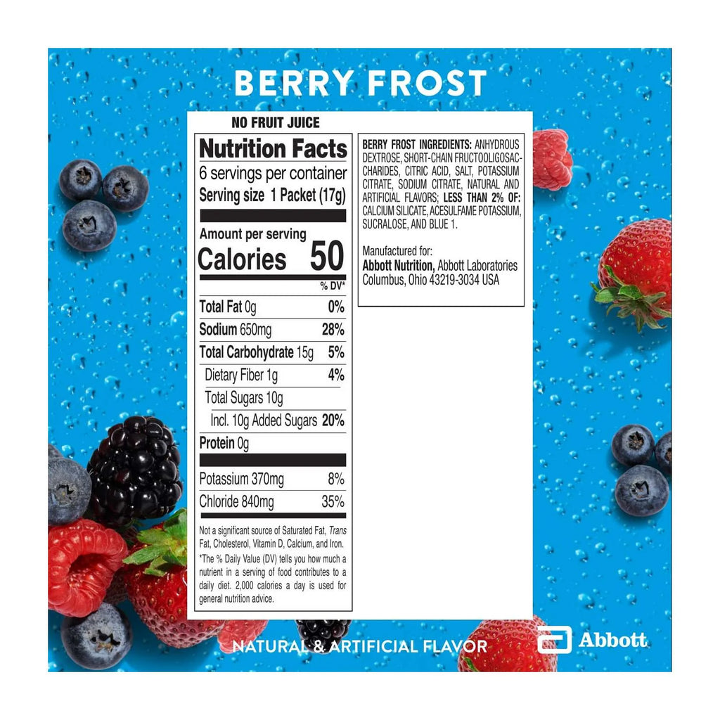 Advancedcare plus Electrolyte Powder, Berry Frost, 36 Powder Packets