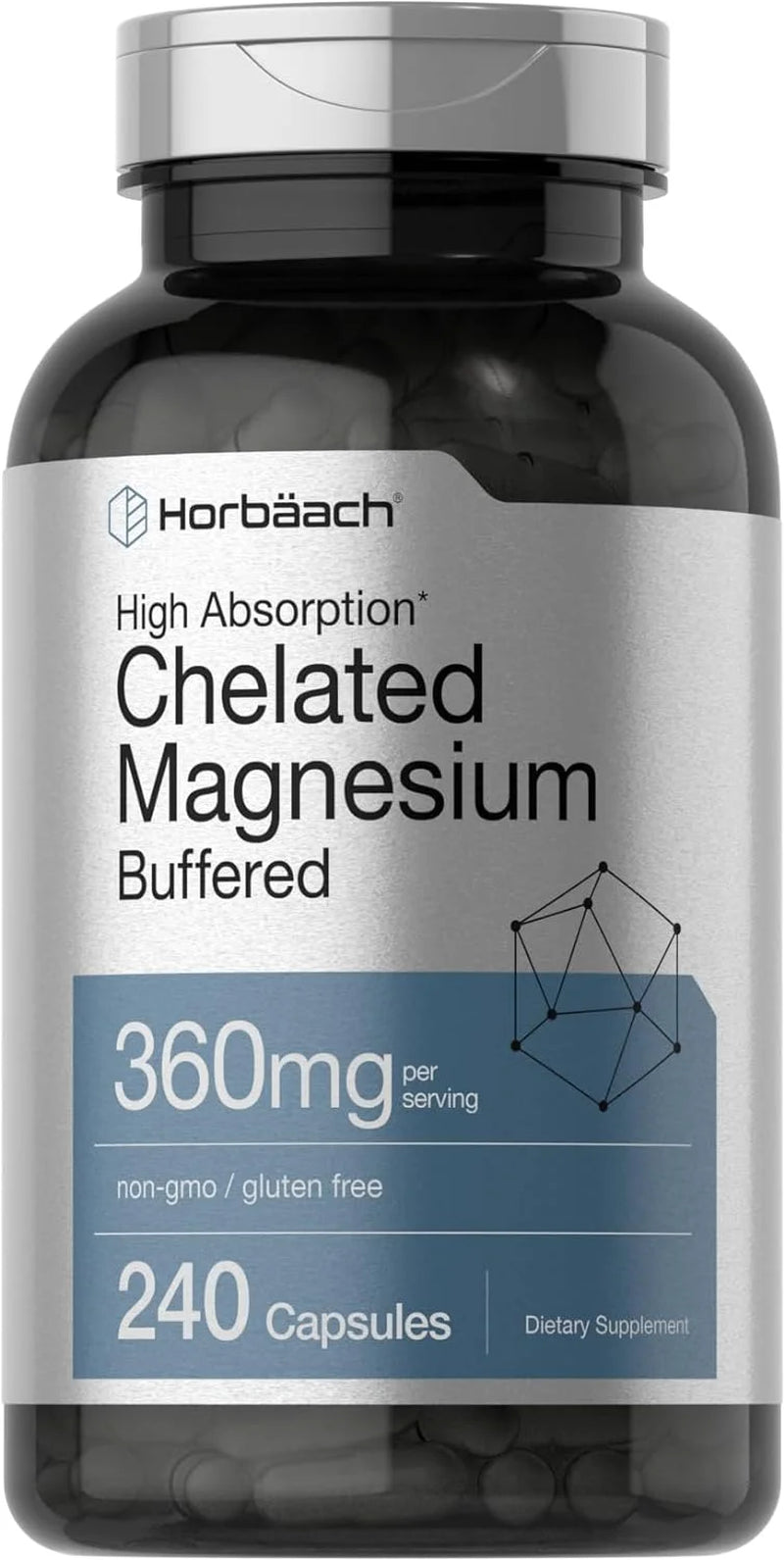Chelated Magnesium | 360Mg | 240 Capsules | by