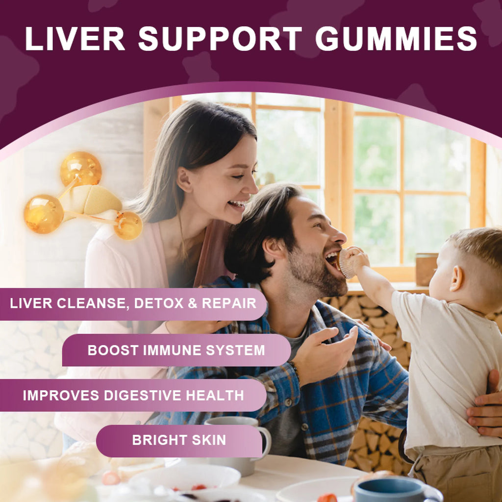 Liver Support Gummies, with Milk Thistle Extract Support Liver Cleanse Detox & Repair, Liver Health, 60 Gummies
