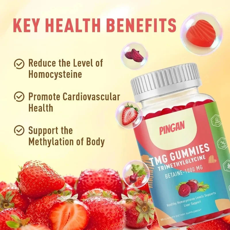Tmg Trimethylglycine Soft Candy Supplement, Energy, Methylation and Immune Support, Liver Health, Gluten Free, 60 Capsules