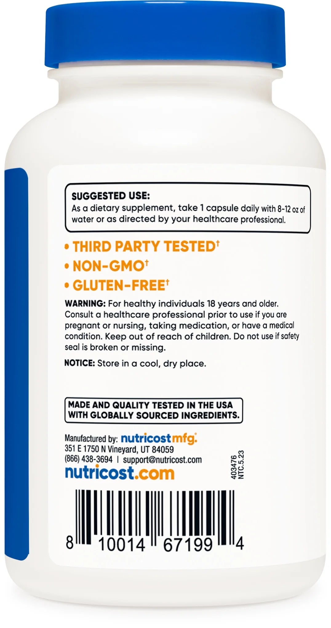 Boron 3Mg Supplement, 240 Vegetarian Capsules - Gluten Free, Non-Gmo