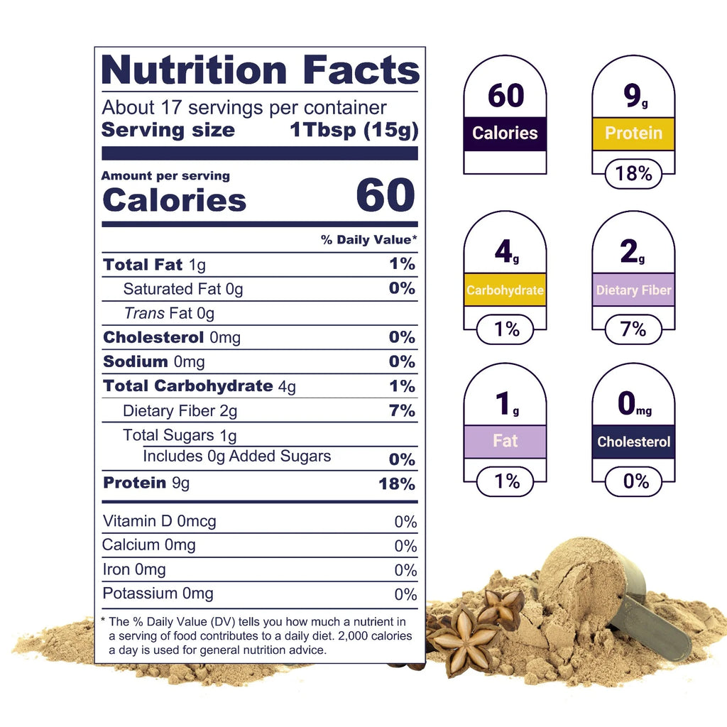 Natural Organic Sacha Inchi Protein Powder by , Complete Plant Based Protein - 250G