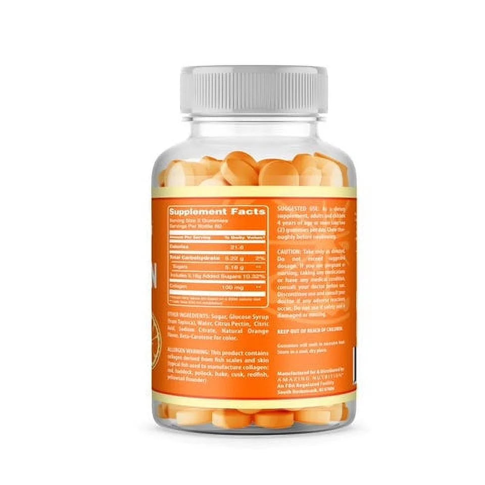 Amazing Gummies, Collagen, Orange, 120 Gummies