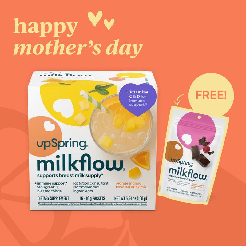 Milkflow® + Immune Support Drink Mix, Orange Mango, 16 Ct