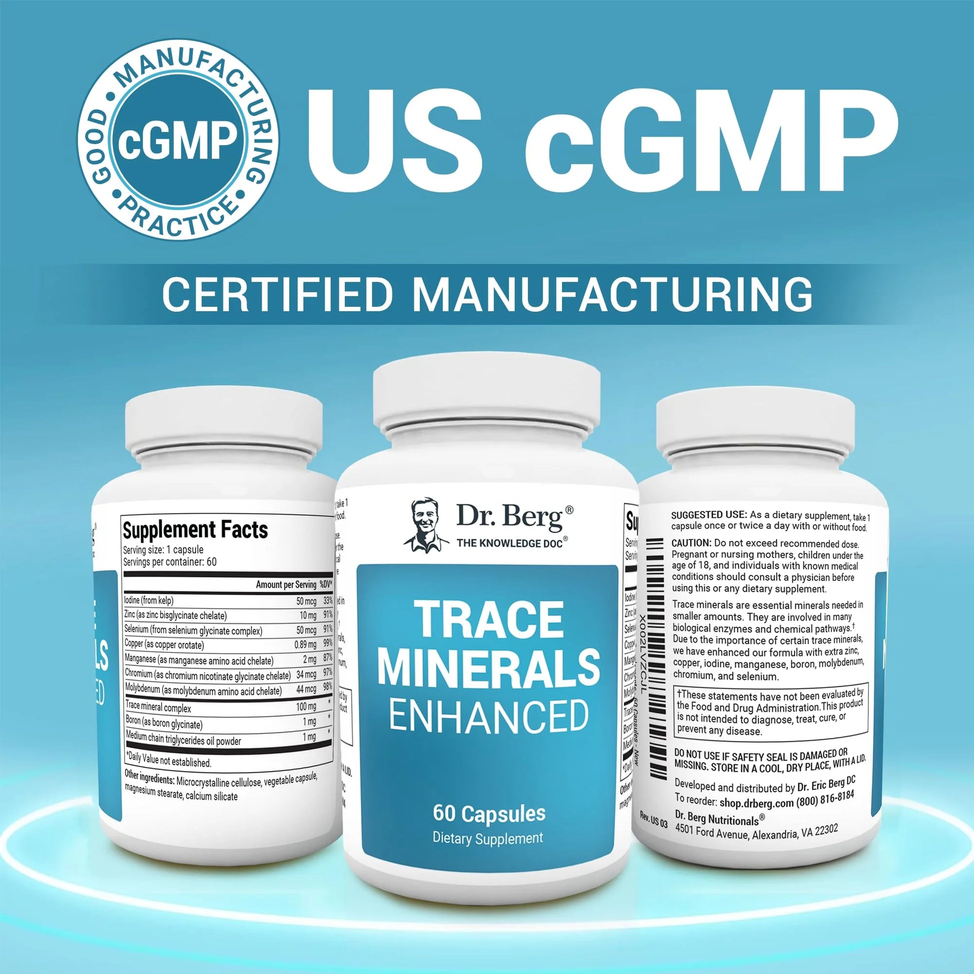 Trace Minerals Enhanced Complex, 60 Capsules