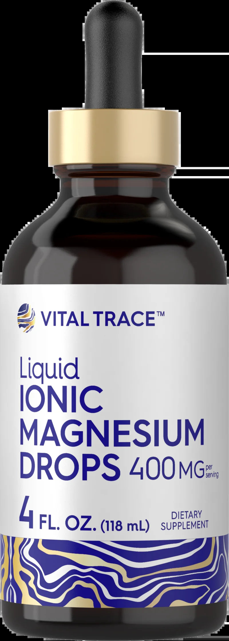 Liquid Ionic Magnesium 400 Mg | 4 Oz | Vegetarian, Non-Gmo & Gluten Free Supplement | Vital Trace by