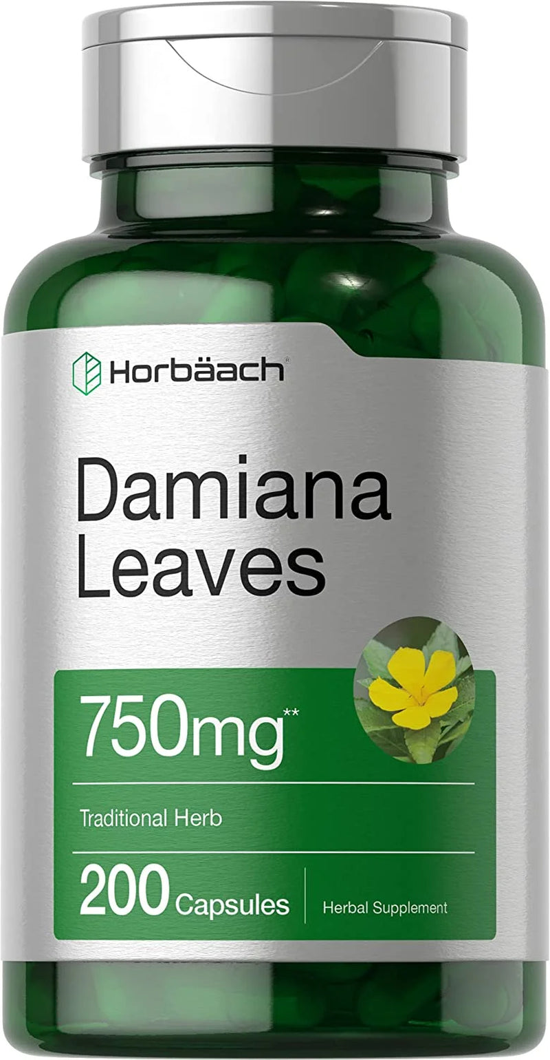 Damiana Leaf Extract | 750Mg | 200 Capsules | by