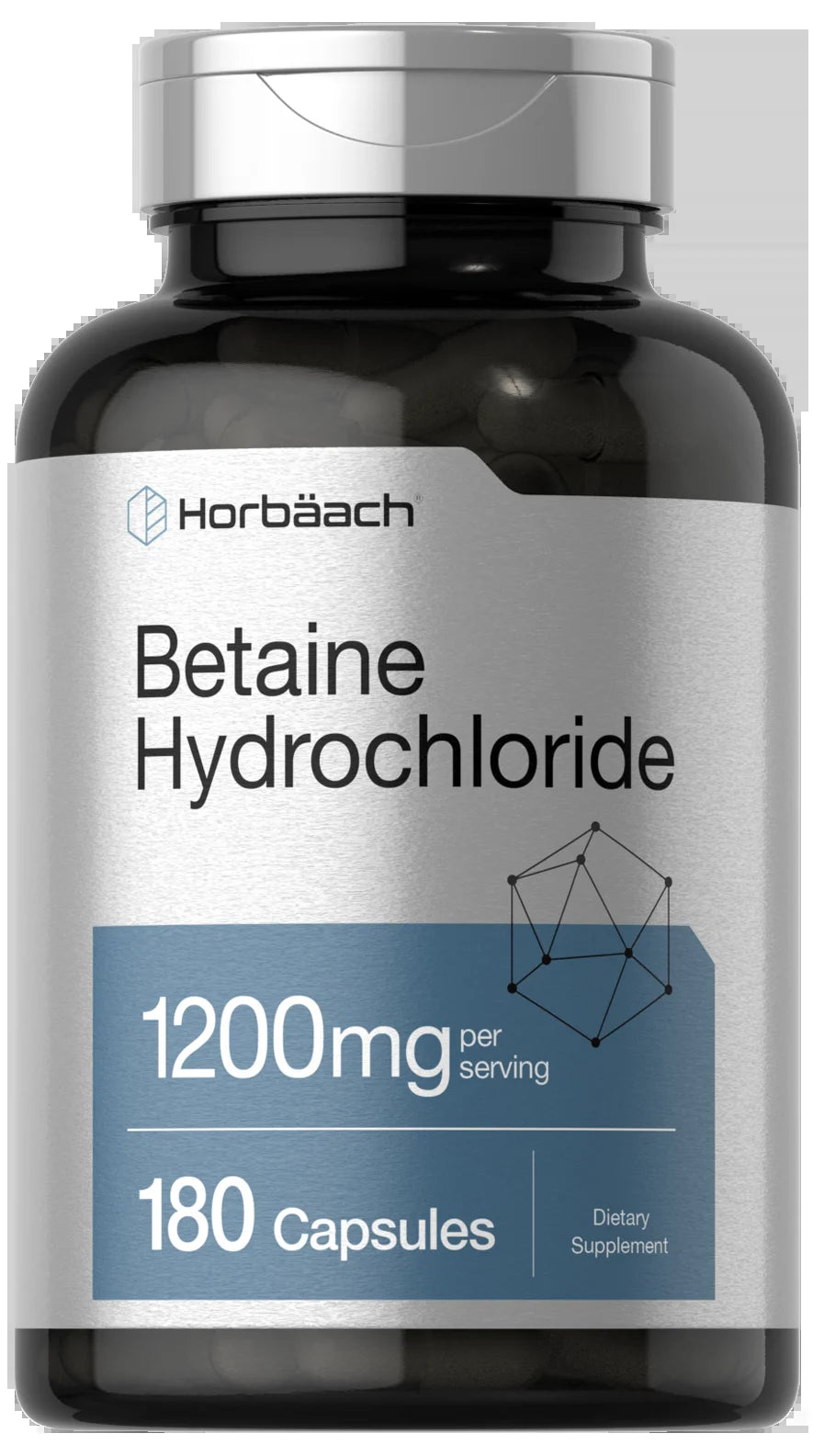 Betaine Hcl 1200Mg | 180 Capsules | Betaine Hydrochloride | by