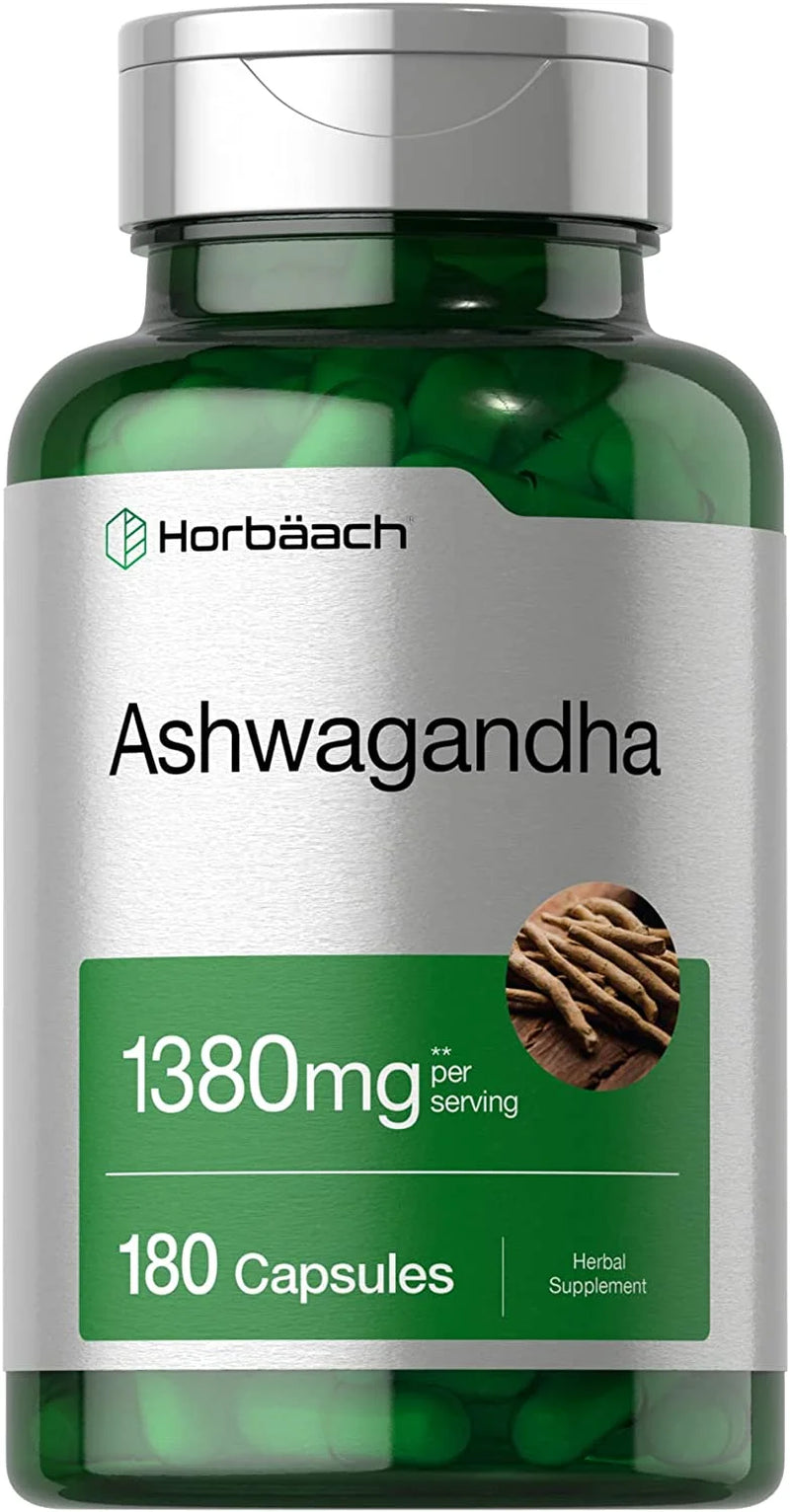 Ashwagandha Capsules 1380Mg | 180 Count | Root Extract | Supplement for Men and Women | by