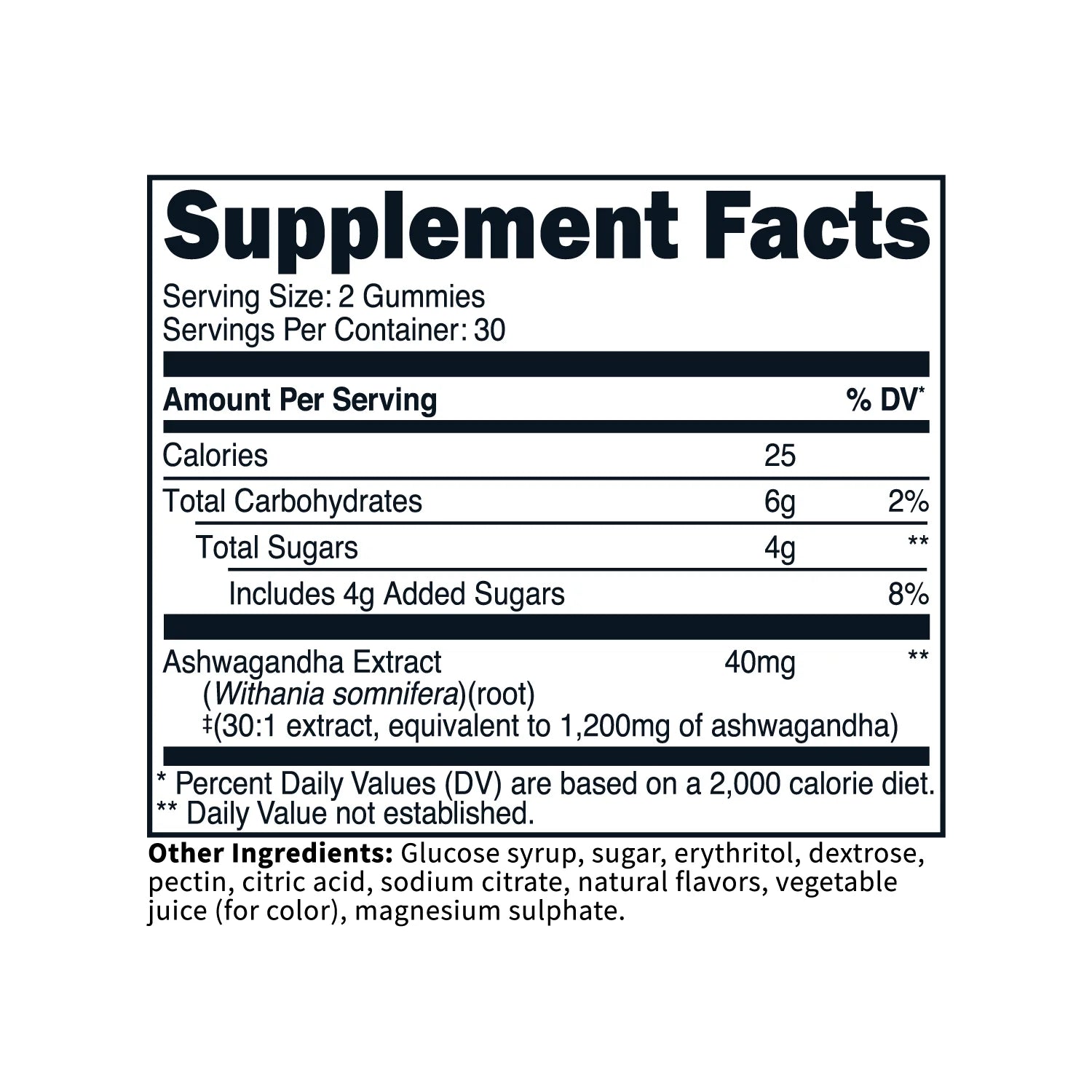 Ashwagandha Gummies (60 Count) - 1200Mg Equivalent per Serving - Gluten-Free, Non-Gmo